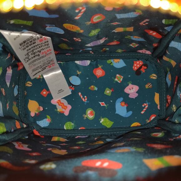 Disney Loungefly Backpack Christmas NWT Tinker Stitch GLOW IN DARK Peter Mickey - Picture 10 of 16